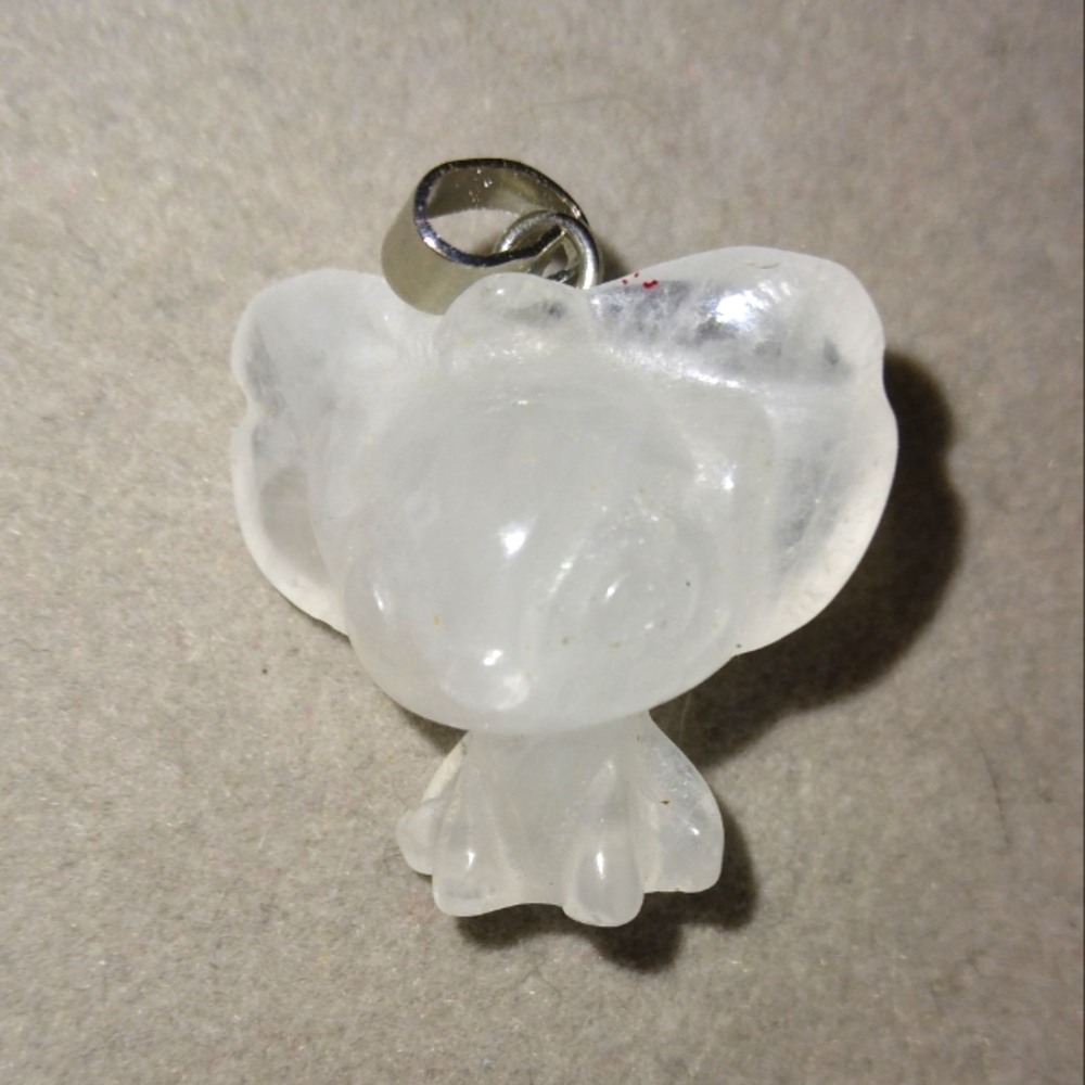 Crystal stitch pendant #5